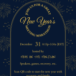 Blue and Gold Elegant Ornamental Business New Year Flyer